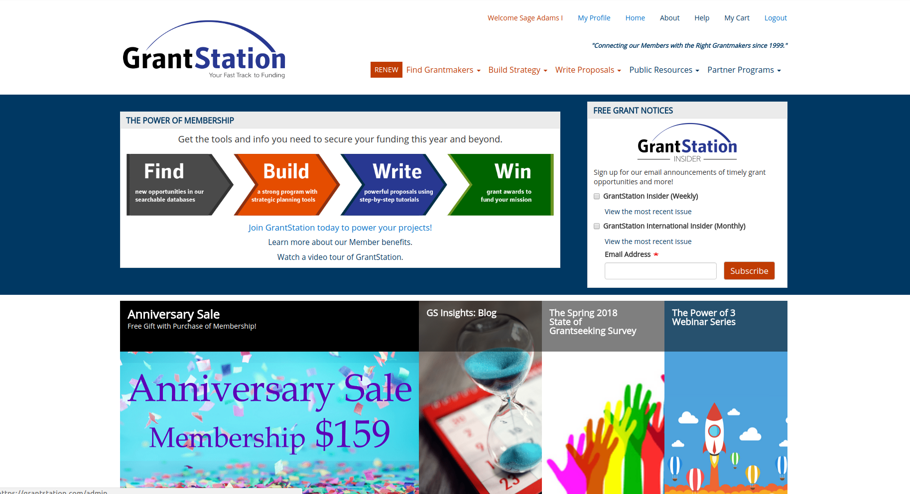 GrantStation website